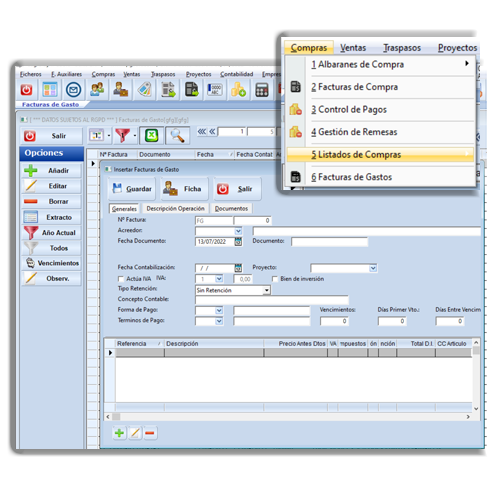 ERP eagle Mdulo de Compras y Gastos