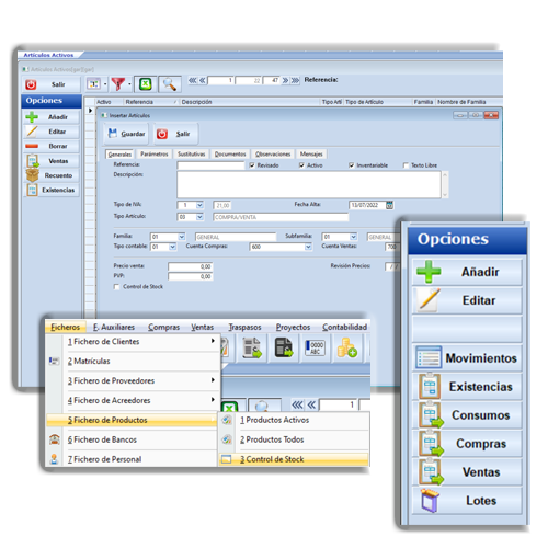 ERP taller Control de stock